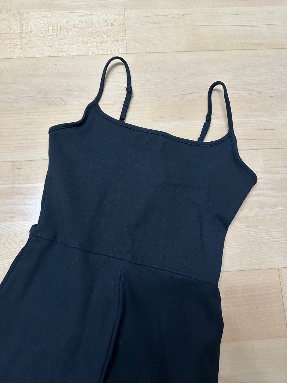 NWOT Sleek Black Spaghetti-Strap Jumpsuit Athletic | Abercrombie & Fitch